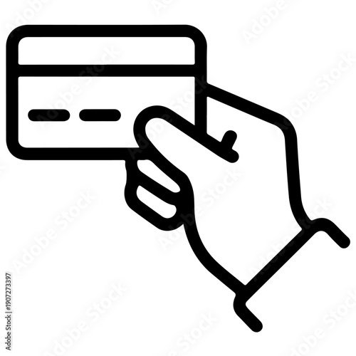 Hand holding a credit card for a secure transaction process
