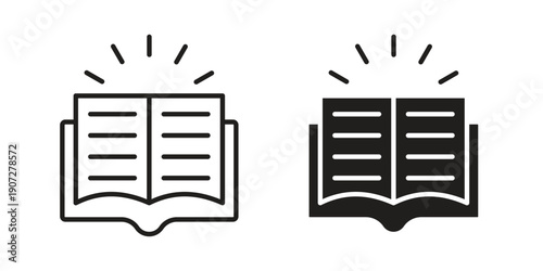 Guide icon. Outline and flat icons collection. EPS10