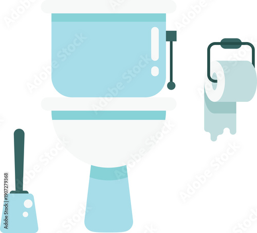 Bathroom toilet furniture cartoon icon. Wc equipment