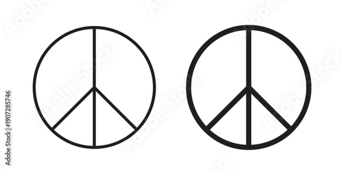 Peace icon. Outline and flat icons collection. EPS10