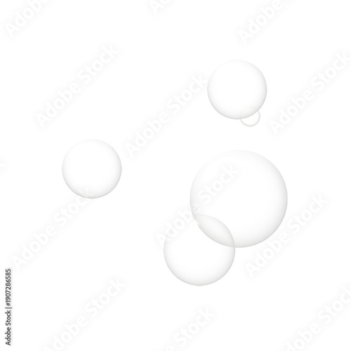 Soft White Soap Bubbles Clean Minimal Floating Bubble Effect