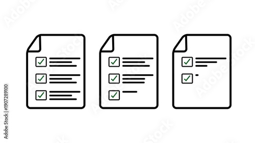 Task completion animation on white background. Animated checklist with representing budgeting, tasks completed or investment planning. Transparent Background.