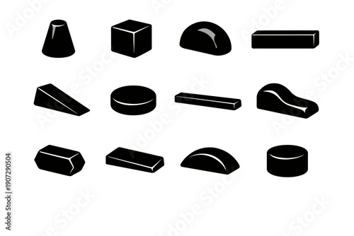 Image vector icon geometry puck shape generation simple stopper piece clean stop