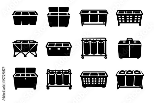 Image efficient generation solution icon basket simple container sorting vector divider system