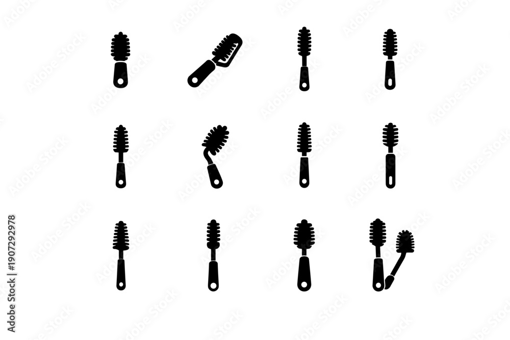 Obraz premium Icon vector washing subtle solution minimal discreet simple brush image tool design