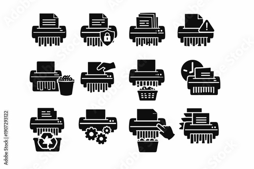 Document office vector image smooth security routine generation organization simple practical disposal