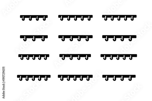 Image key hook spaced generation system vector simple rail form strip bar