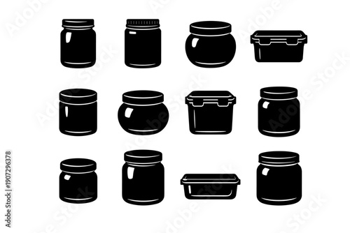 Storage simple generation body geometry image pantry solid icon glass form vector