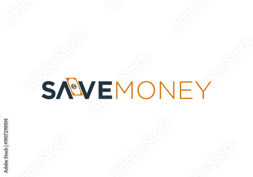 logo design wordmark financial storage stock vector, success, advisor, change, holding, idea, identity