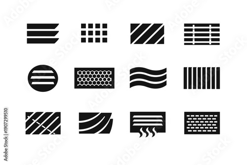 Simple design flat balanced image vector icon abstract modern grille generation proportions