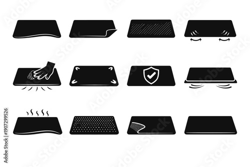 Image pad generation safety icon vector desk accessory silhouette simple grip surface