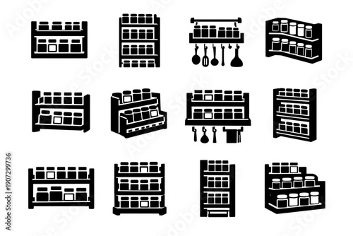 Solution image wall vector holder simple system spice icon organized generation solid