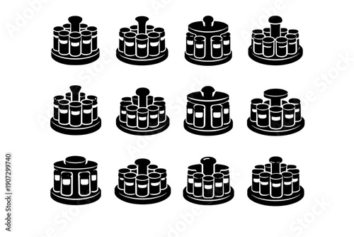 Form simple central rack icon gadget image vector kitchen spice system generation