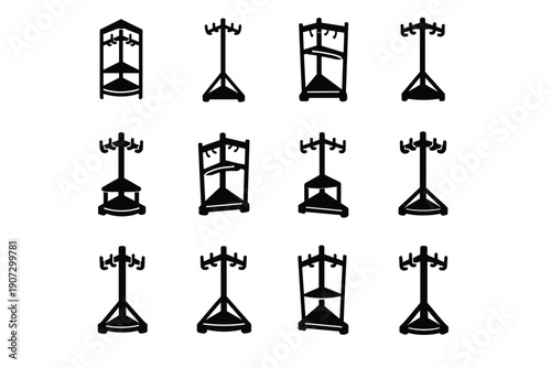 Reduced coat simple rack corner saver tool generation icon modern vector image