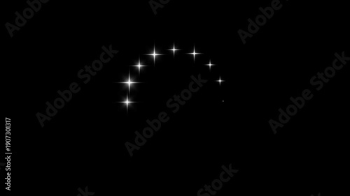Wallpaper Mural Glowing 4k star sparkle animation on black screen, fast line glitter motion, white cartoon blinking stars, shining stars and sparkle twinkle effect, 2d glitter animated, starry sky festive overlay Torontodigital.ca