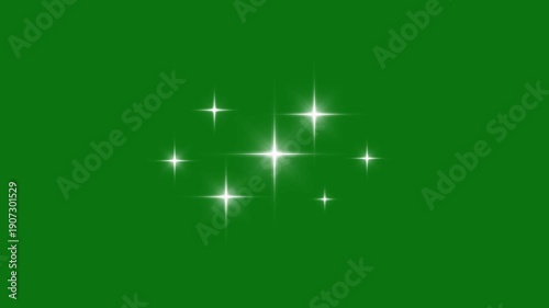 Wallpaper Mural Twinkling stars animation with fast line glitter motion, white cartoon blinking doodle sparkles, flat vector shining twinkle effect, glowing star light on green screen, festive starry overlay video 4k Torontodigital.ca