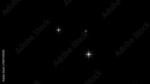 Wallpaper Mural Twinkling stars animation with fast line glitter motion, white cartoon blinking doodle sparkles, flat vector shining twinkle effect, glowing star light on black screen, festive starry overlay video 4k Torontodigital.ca