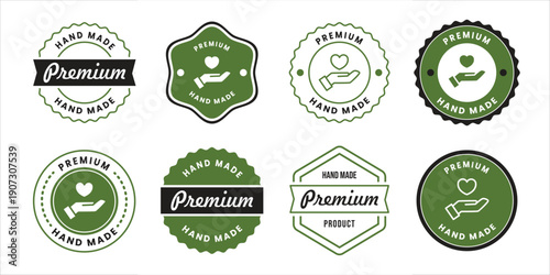 Handmade Emblem label vector badge symbol design