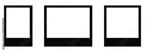 Empty Frames Composition: A minimalist composition of three sleek, black-framed rectangles, set against a pristine backdrop, creating a canvas of potential. 