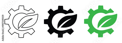 Green Tech Harmony: A captivating collection of logos showcases the harmonious blend of nature and technology. This represents sustainable innovation and eco-friendly practices.