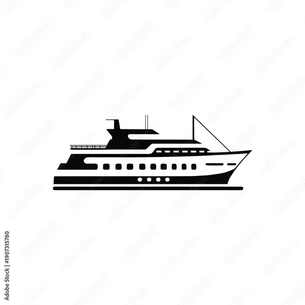 Obraz premium big cruise ship icon
