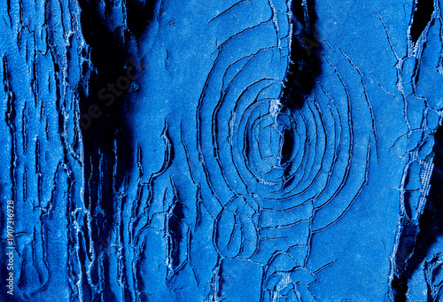 Wallpaper Mural Textured dark blue surface with deep cracks Torontodigital.ca