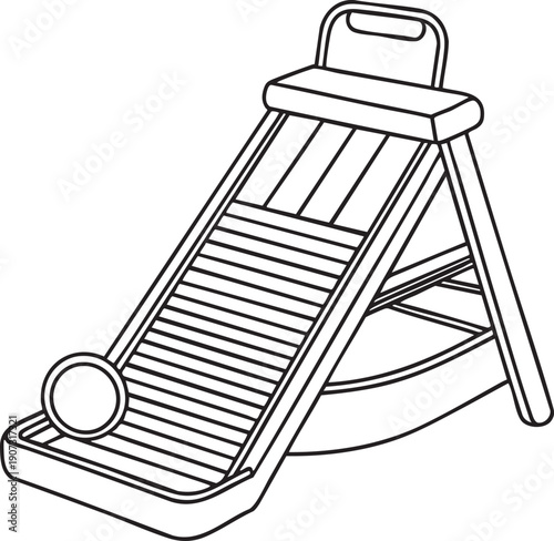 A vintage washboard an essential old laundry tool for washing and domestic cleaner chores