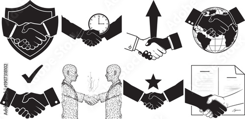 Streetwear Style Silhouette Collection: Hip Hop Dancers, Skaters, and Urban Fashion Figures