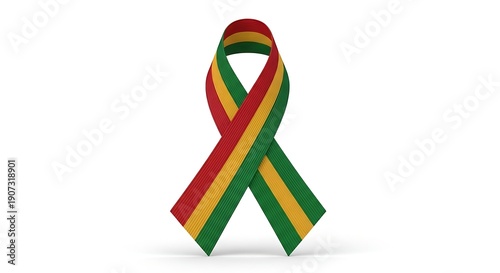 Black history month awareness ribbon celebrating african american heritage