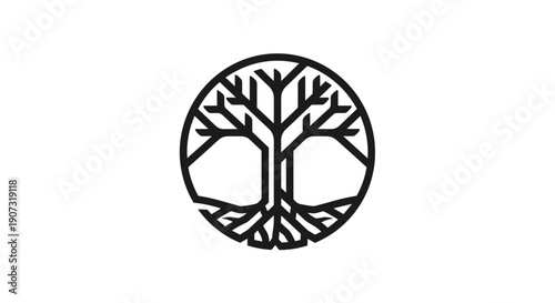 Stylized tree of life icon representing nature and growth.