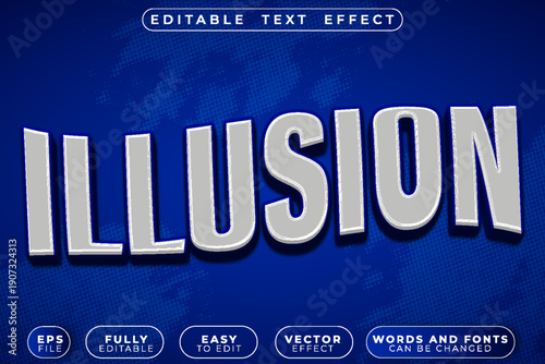 Illusion Trick Optical Visual Perception Surreal Vector Fully Editable Smart Object Text Effect