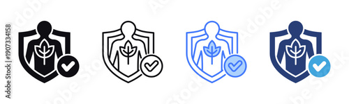 Natural Immunity icon sheet multiple style collection