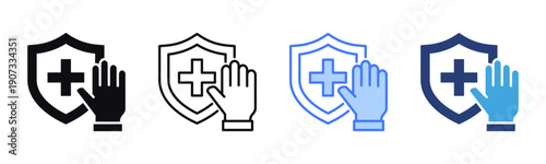 Disease Prevention icon sheet multiple style collection