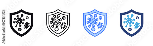 Germ Protection icon sheet multiple style collection