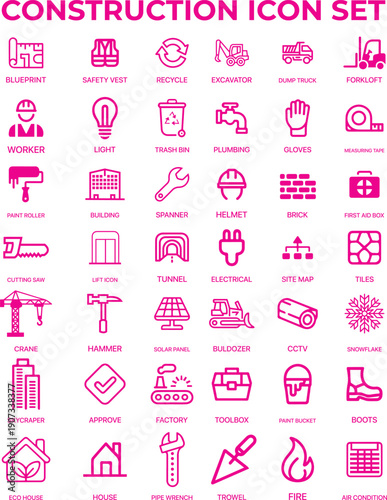 awesome construction icon set for business