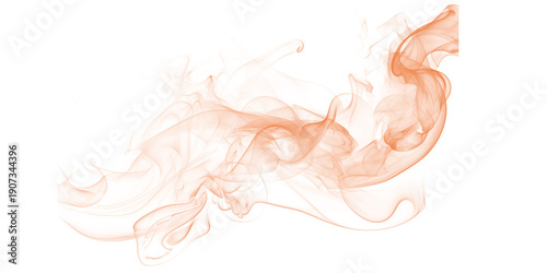 An abstract image of orange smoke swirling against a black background