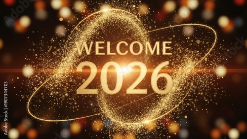 New Year 2026 Celebration Background Design.