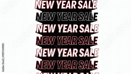 New Year Sale Text Overlay Design.