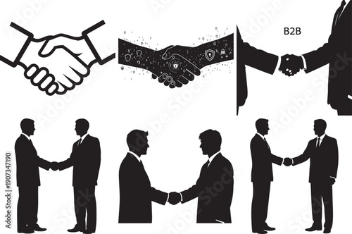 Hip Hop Culture Silhouettes: Dancers, DJs, Boombox Carrier, and Energetic Poses