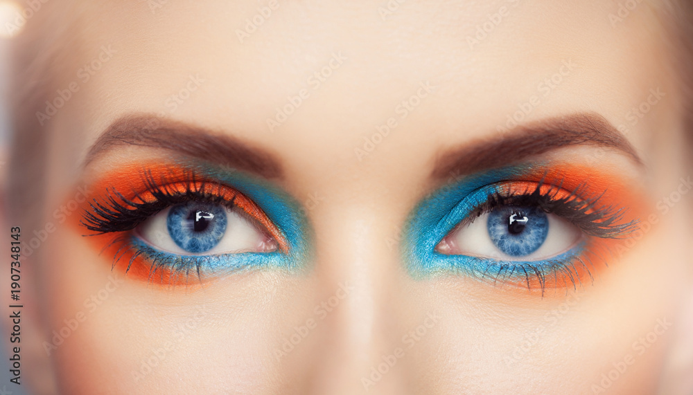 Obraz premium vibrant orange and blue eyes