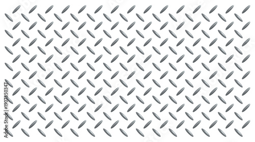 Tableau sur toile Seamless metal diamond plate texture pattern for backgrounds transparent backgro