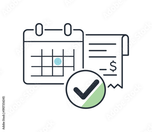 Personal finance organization and monthly bill control in everyday money management routines focused on staying on track, a calendar page combined with a