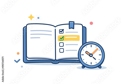 Intentional daily planning and focused productivity in a modern professional lifestyle emphasizing clarity and achievable goals, a clean planner notebook paired