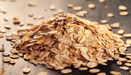 Wallpaper Mural Pile Of Dry Light Tan Oat Flakes 2 Torontodigital.ca