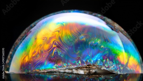 Wallpaper Mural Iridescent Opal Exhibits Rainbow Like Play Of Color Highlighting Its Precious Stone Nature This Opal Shimmers With A Luminous Glow And Intricate Light Play Torontodigital.ca