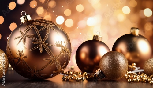 Wallpaper Mural New Year Greeting Card With Balls Torontodigital.ca