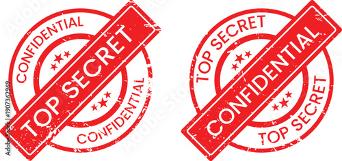 top secret and confidential stamp design 