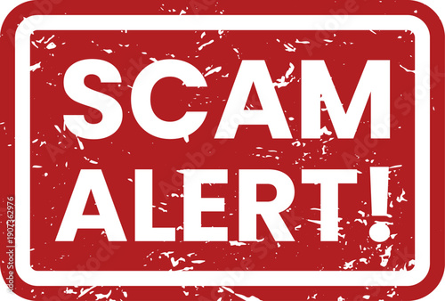 Scam alert warning sign
