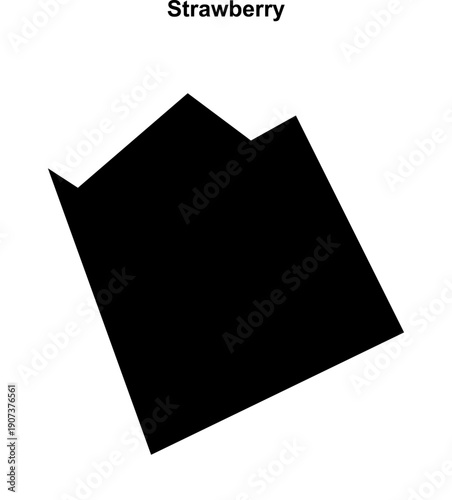 Strawberry (England) blank outline map