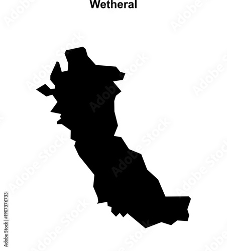 Wetheral (England) blank outline map